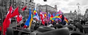 Expat and friends flag march in solidarity with Ukraine!