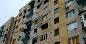 Russian rocket artillery shelling Avdiivka