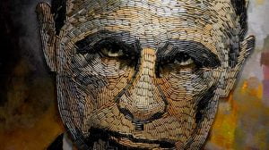 Russian President Vladimir Putin made from bullet shells
