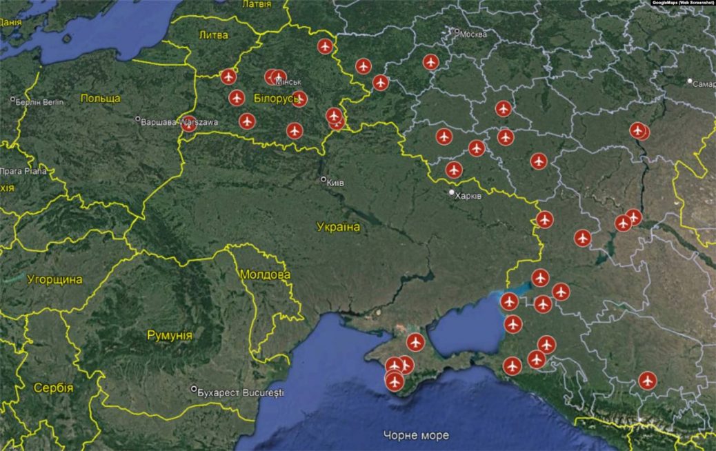 Russia uses 40 airfields for raids on Ukraine