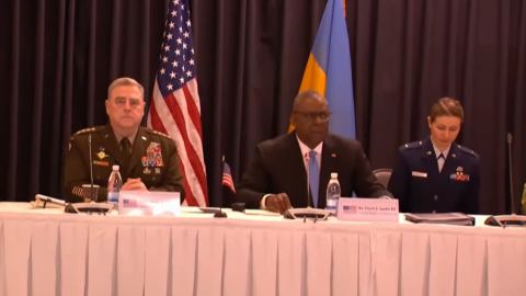 A historic meeting of more than 40 countries on military aid for Ukraine has started at the Ramstein air base