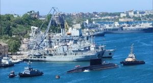 In Sevastopol, three large landing crafts of the Russian Federation are put on repair at once