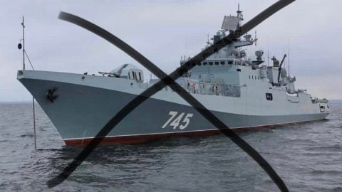 NATO reconnaissance aircraft trying to verify destruction of Admiral Makarov frigate