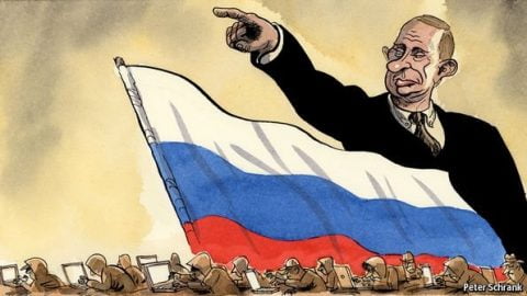 Russian propaganda changes the news background around the Ukraine's war