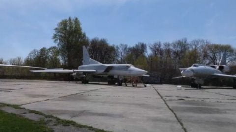 Explosions were heard at the military airfield in Belarus