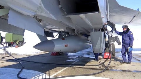 Russia used Kinzhal (Dagger) hypersonic missiles to strike Kyiv and Zaporizhzhia
