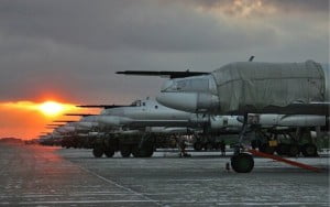 Russian strategic aviation concentration at the  long-range aviation airfields