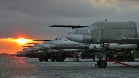 Russian strategic aviation concentration at the  long-range aviation airfields