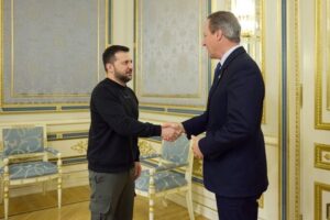 The British Foreign Secretary David Cameron Visits Kyiv