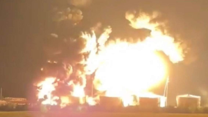 Ukrainian drones attacked an oil refinery and an ammunition depot in Russia