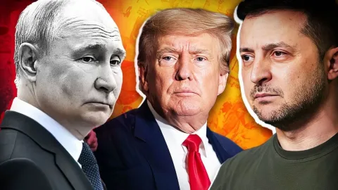 The presidents of Russia, the USA, and Ukraine are playing the villains