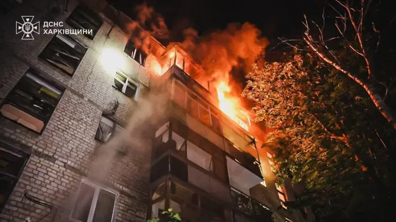 17 Shaheds in 10 minutes: three killed, dozens injured, and high-rises destroyed in Kharkiv by Russian strike