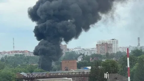 A fire broke out near a military base in Kolomna, Moscow region — video